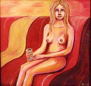 Girl with Beer by Jonny Olsen